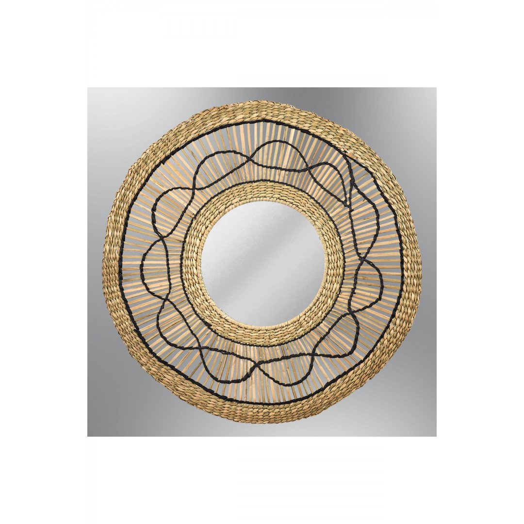 Yuvarlak Rattan Ayna 50*22 AYDINLATMA