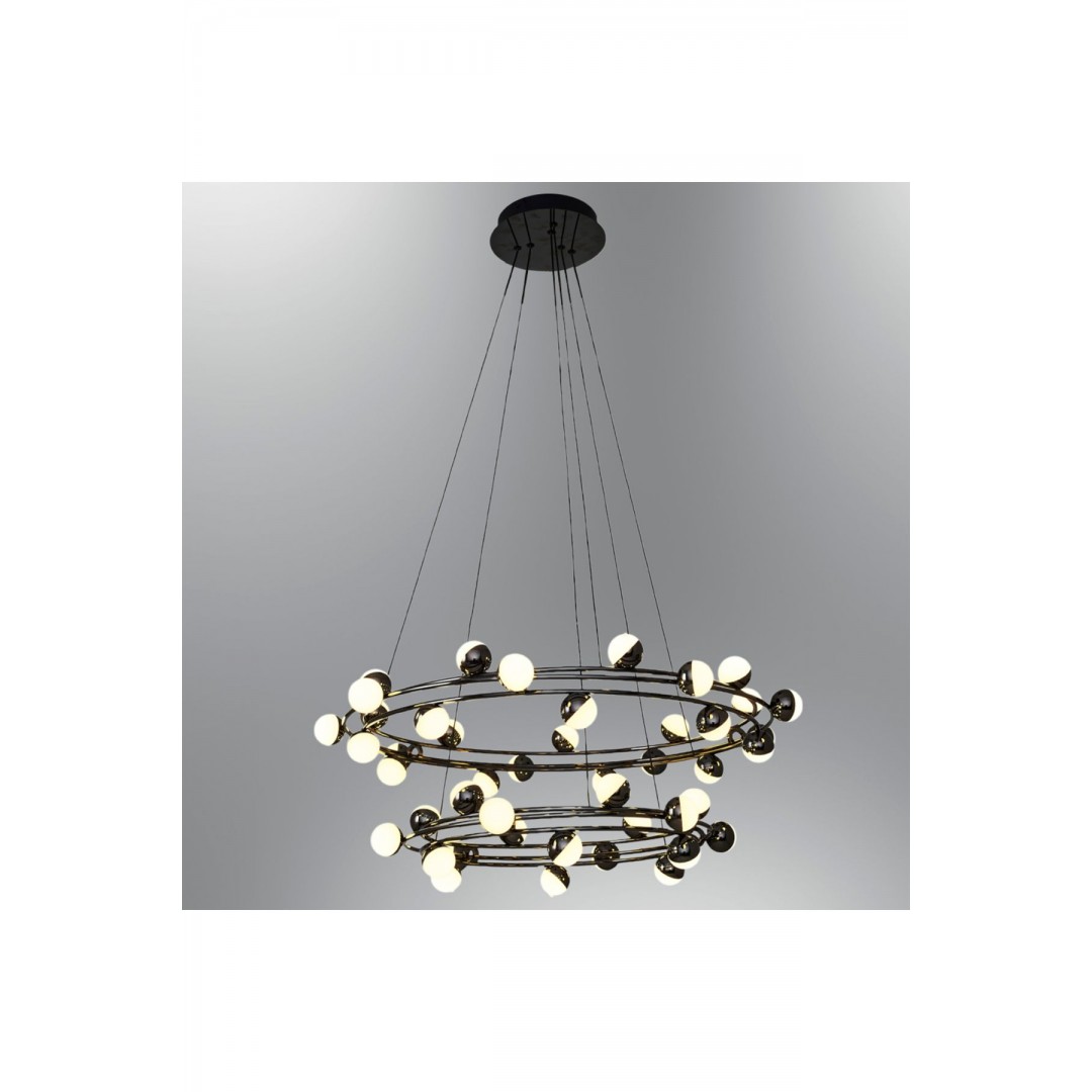 2842-45A-24 Stary 80+60cm 45'Lİ SARKIT PLATİN AYDINLATMA